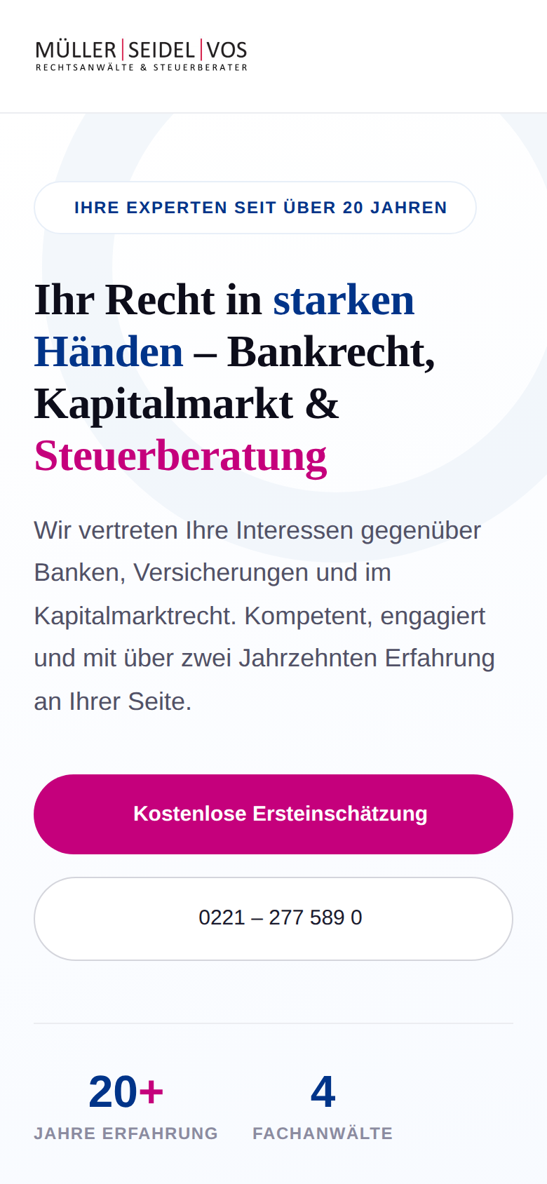 Müller Seidel Vos – Mobile-Mockup